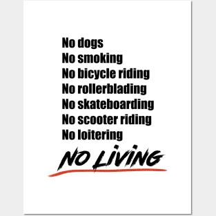 No living - Version 2 in black Posters and Art